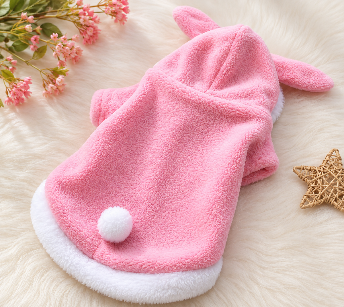 PawJoy Warm Fleece Pet Hoodie for Cats & Dogs