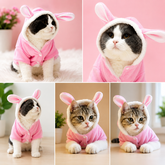 PawJoy Warm Fleece Pet Hoodie for Cats & Dogs